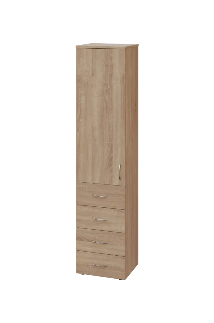 EN 5 - 44ZD skříň 4-zásuvková/1-dveřová, úzká, levá lamino - dub bardolino