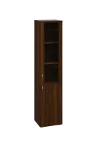 EN 5 - 4DS skříň 2-dveřová/1-sklo/, úzká, pravá lamino - ořech královský