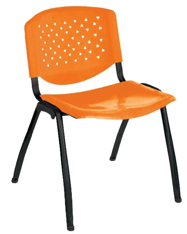 FLORIDA N židle konferenční, kostra černá, plast oranžový
