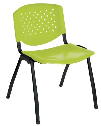 FLORIDA N židle konferenční, kostra černá, plast pistáciový