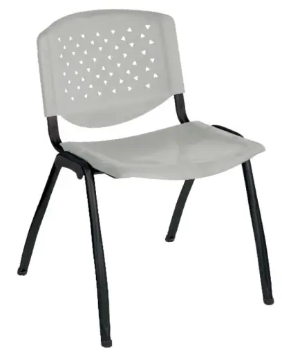 FLORIDA N židle konferenční, kostra černá, plast šedý