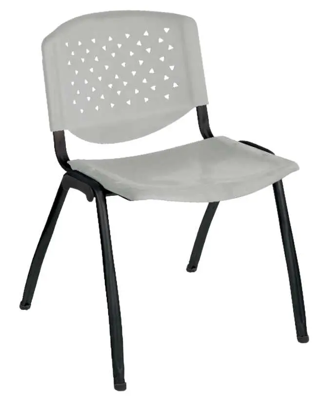 FLORIDA N židle konferenční, kostra černá, plast šedý