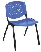 FLORIDA N židle konferenční, kostra černá, plast světle modrý