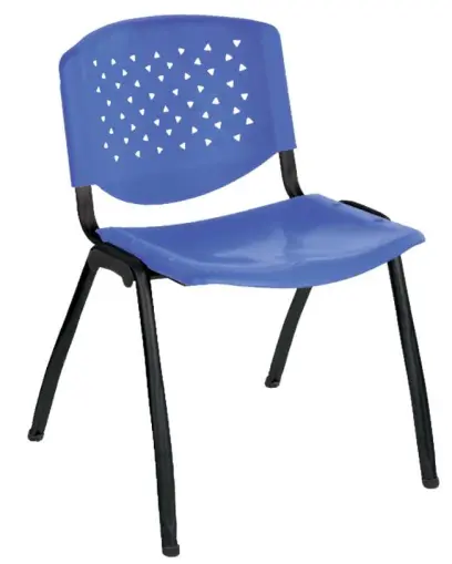 FLORIDA N židle konferenční, kostra černá, plast světle modrý