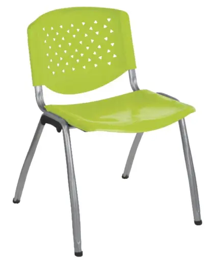 FLORIDA ST židle konferenční, kostra stříbrná, plast pistáciový
