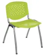 FLORIDA ST židle konferenční, kostra stříbrná, plast pistáciový