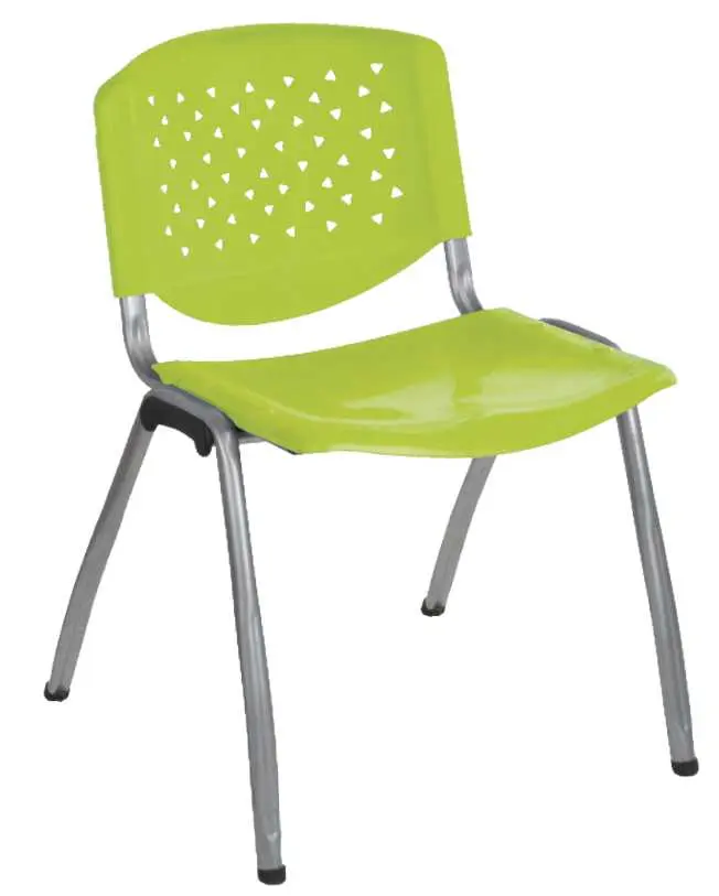 FLORIDA ST židle konferenční, kostra stříbrná, plast pistáciový