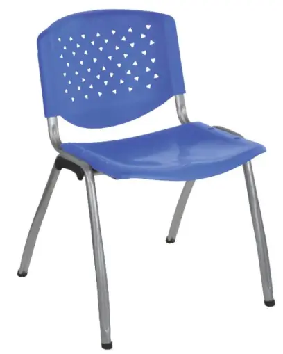 FLORIDA ST židle konferenční, kostra stříbrná, plast světle modrý