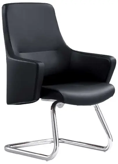 GRANADA - K  křeslo konferenční, koženka černá