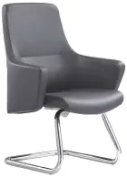 GRANADA - K  křeslo konferenční, koženka šedá