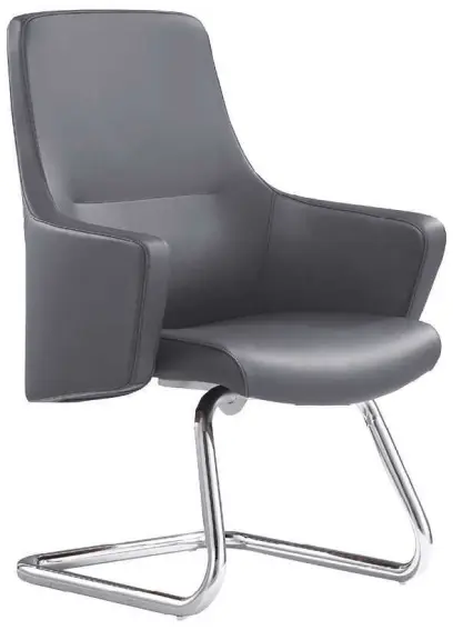 GRANADA - K  křeslo konferenční, koženka šedá