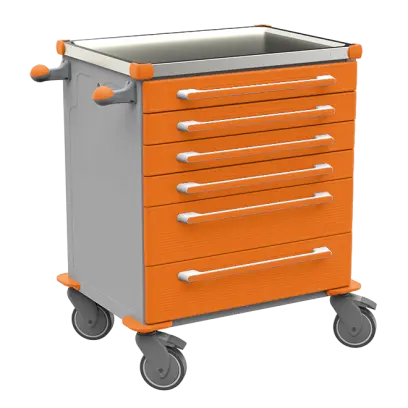 MOBI 01 N vozík zdravotnický plast ABS - oranžová