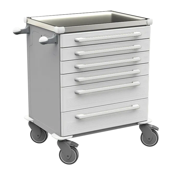 MOBI 01 N vozík zdravotnický plast ABS - bílá