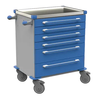 MOBI 01 N vozík zdravotnický plast ABS - modrá