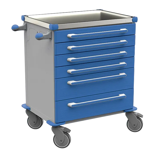 MOBI 01 N vozík zdravotnický plast ABS - modrá