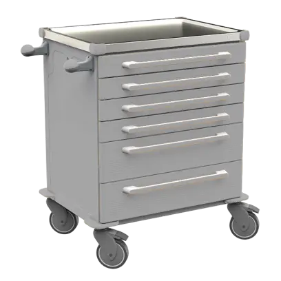 MOBI 01 N vozík zdravotnický plast ABS - šedá