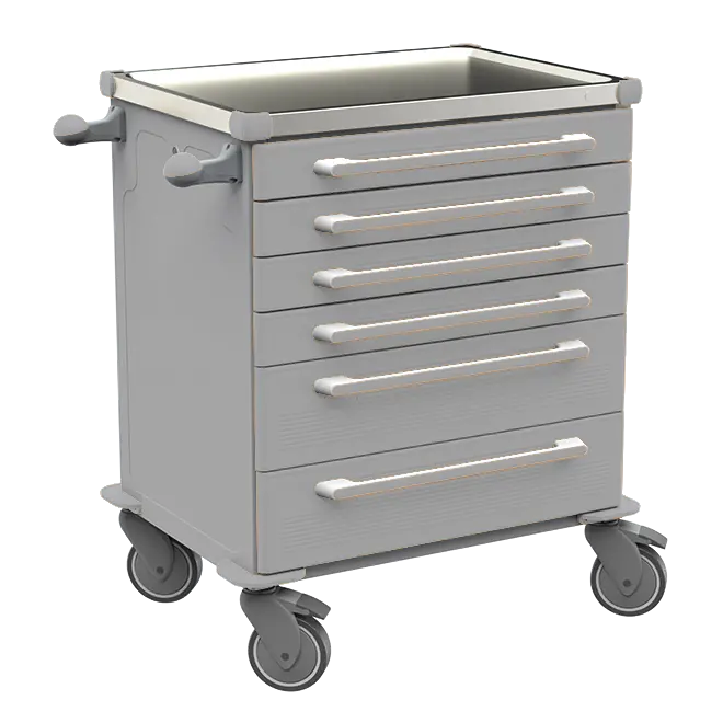 MOBI 01 N vozík zdravotnický plast ABS - šedá