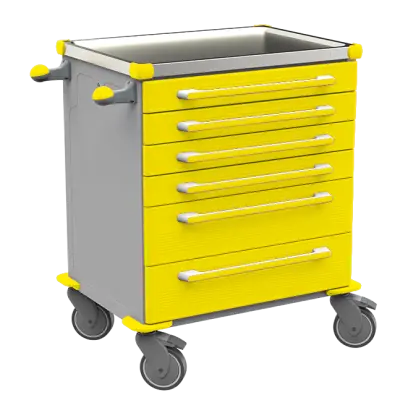 MOBI 01 N vozík zdravotnický plast ABS - žlutá