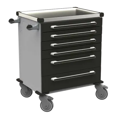 MOBI 01 N vozík zdravotnický plast ABS - černá