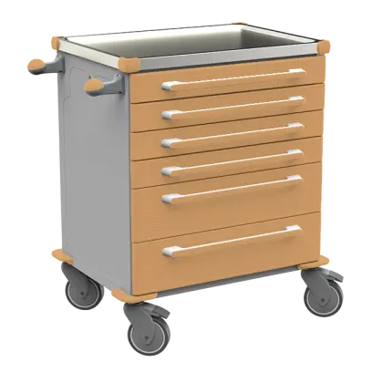 MOBI 01 N vozík zdravotnický plast ABS - hnědobéžová