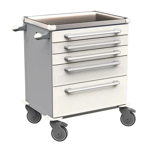 MOBI 02 N vozík zdravotnický plast ABS - bílá