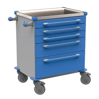 MOBI 02 N vozík zdravotnický plast ABS - modrá