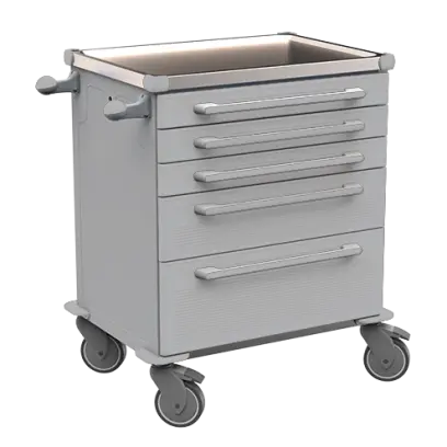 MOBI 02 N vozík zdravotnický plast ABS - šedá