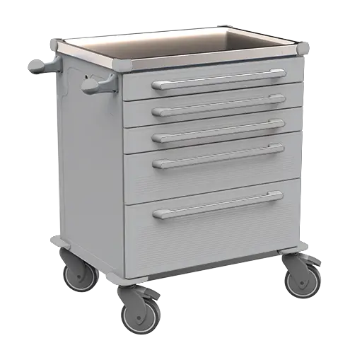 MOBI 02 N vozík zdravotnický plast ABS - šedá