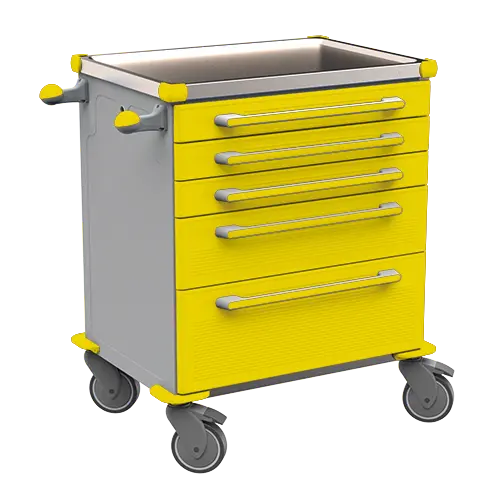 MOBI 02 N vozík zdravotnický plast ABS - žlutá