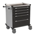 MOBI 02 N vozík zdravotnický plast ABS - černá