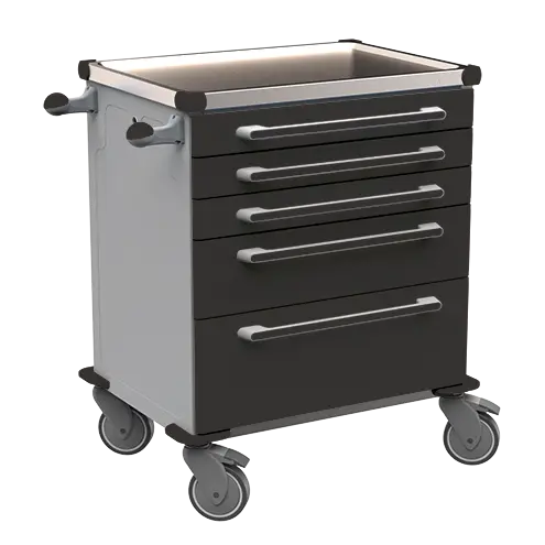 MOBI 02 N vozík zdravotnický plast ABS - černá