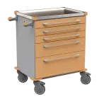 MOBI 02 N vozík zdravotnický plast ABS - hnědobéžová