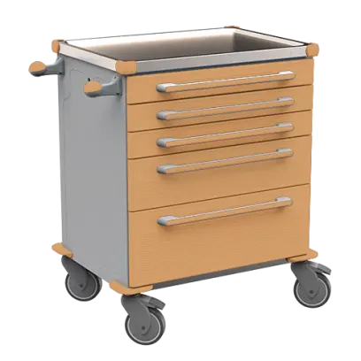 MOBI 02 N vozík zdravotnický plast ABS - hnědobéžová