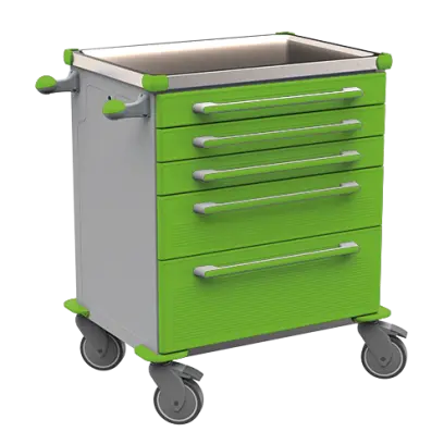 MOBI 02 N vozík zdravotnický plast ABS - zelená