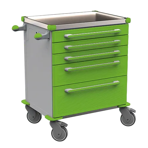 MOBI 02 N vozík zdravotnický plast ABS - zelená