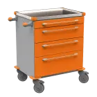 MOBI 03 N vozík zdravotnický plast ABS - oranžová