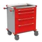 MOBI 03 N vozík zdravotnický plast ABS - červená