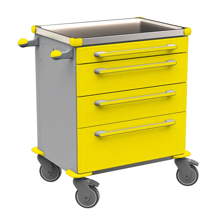 MOBI 03 N vozík zdravotnický plast ABS - žlutá