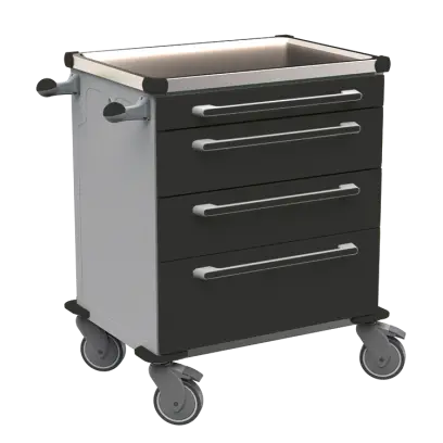 MOBI 03 N vozík zdravotnický plast ABS - černá