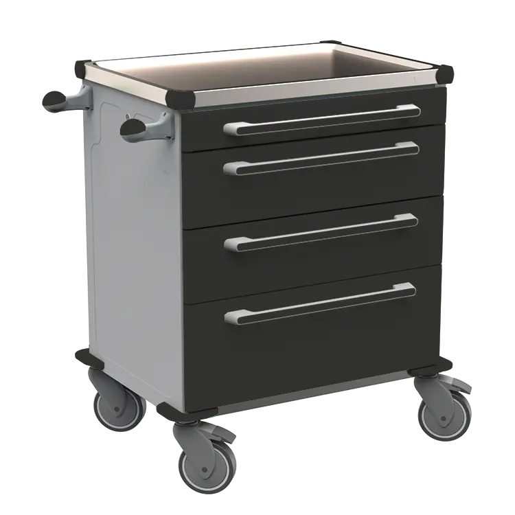 MOBI 03 N vozík zdravotnický plast ABS - černá