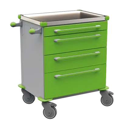 MOBI 03 N vozík zdravotnický plast ABS - zelená