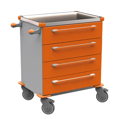 MOBI 04 N vozík zdravotnický plast ABS - oranžová