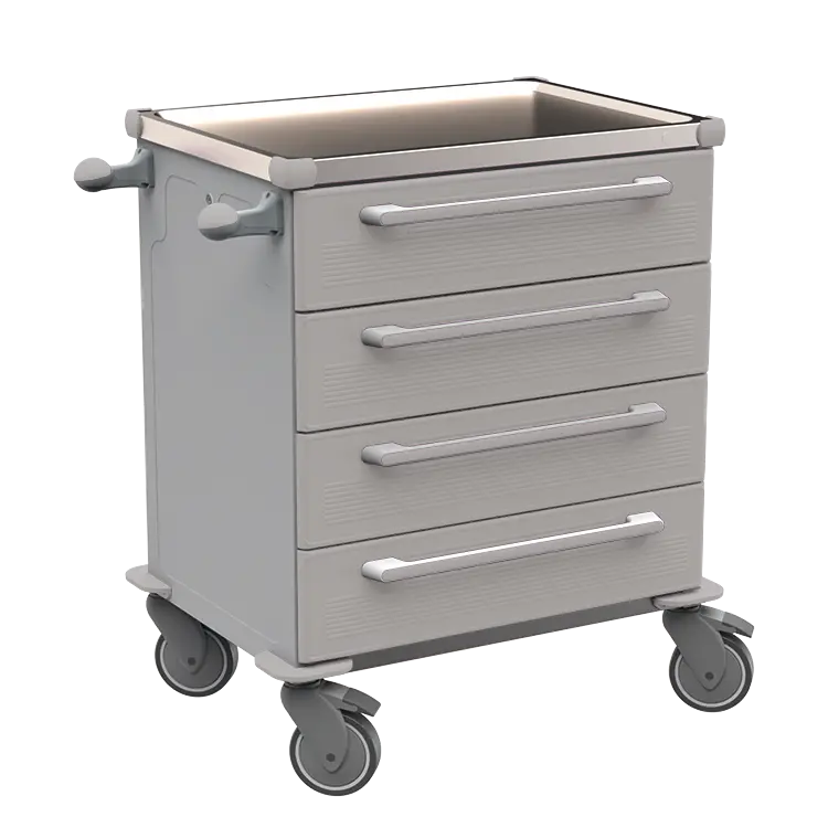 MOBI 04 N vozík zdravotnický plast ABS - šedá