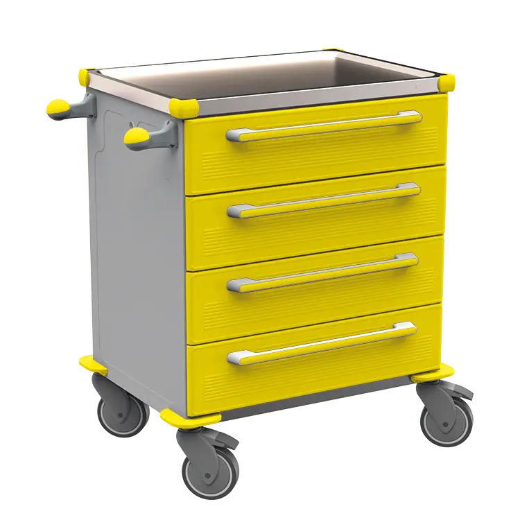 MOBI 04 N vozík zdravotnický plast ABS - žlutá