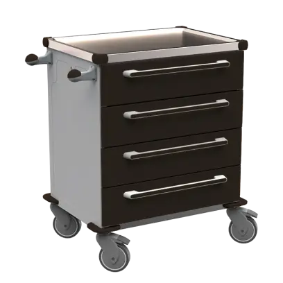 MOBI 04 N vozík zdravotnický plast ABS - černá