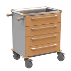 MOBI 04 N vozík zdravotnický plast ABS - hnědobéžová