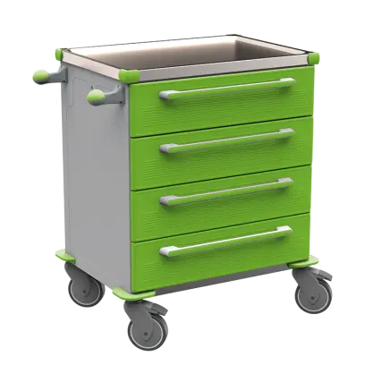 MOBI 04 N vozík zdravotnický plast ABS - zelená