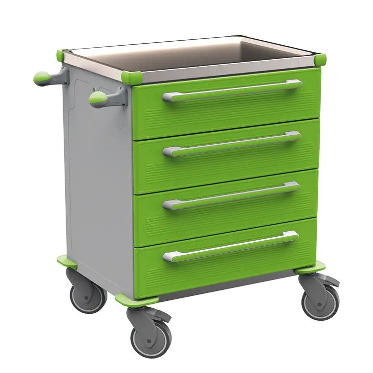 MOBI 04 N vozík zdravotnický plast ABS - zelená