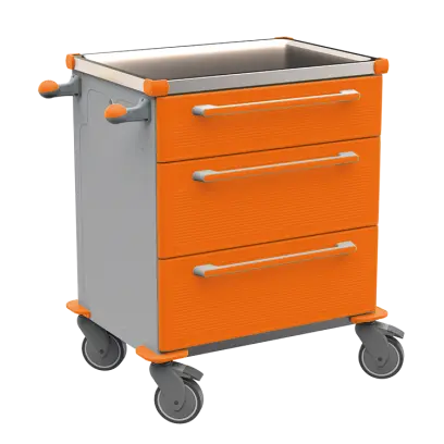 MOBI 05 N vozík zdravotnický plast ABS - oranžová