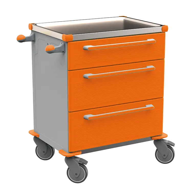 MOBI 05 N vozík zdravotnický plast ABS - oranžová